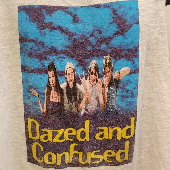 DAZED AND CONFUSED Movie Women Size XXL White Tank Top Grunge 90s Thrashed - Picture 3 of 4